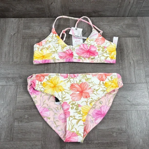LoveShackFancy Pink and Yellow Bikini Swimwear